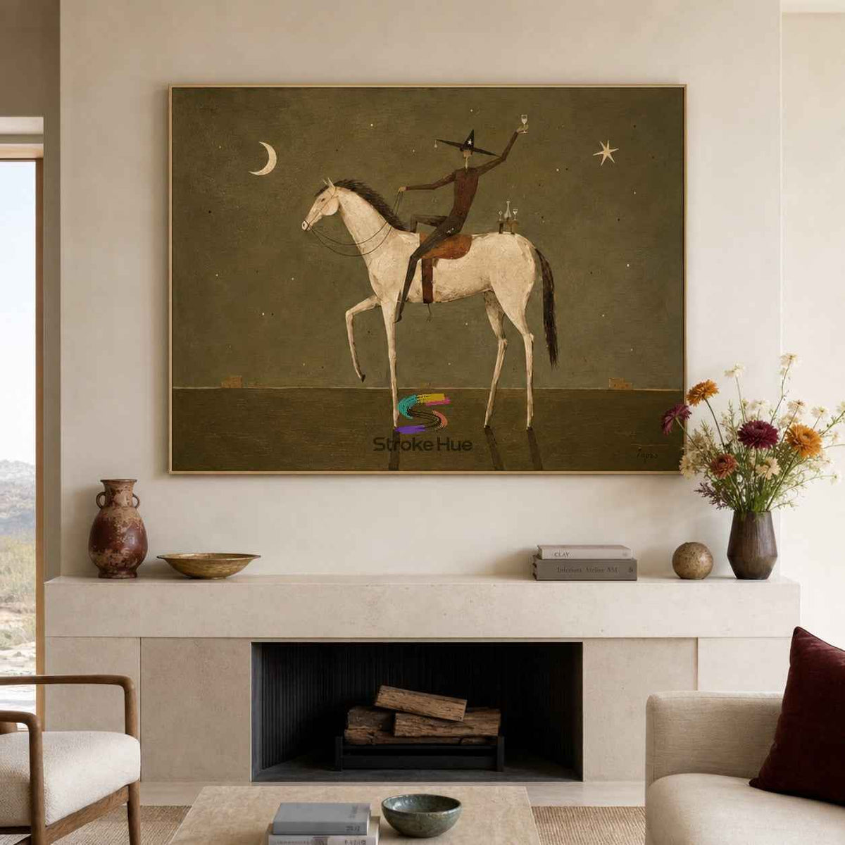 Twilight Star Voyager-Surreal Horse Oil Painting