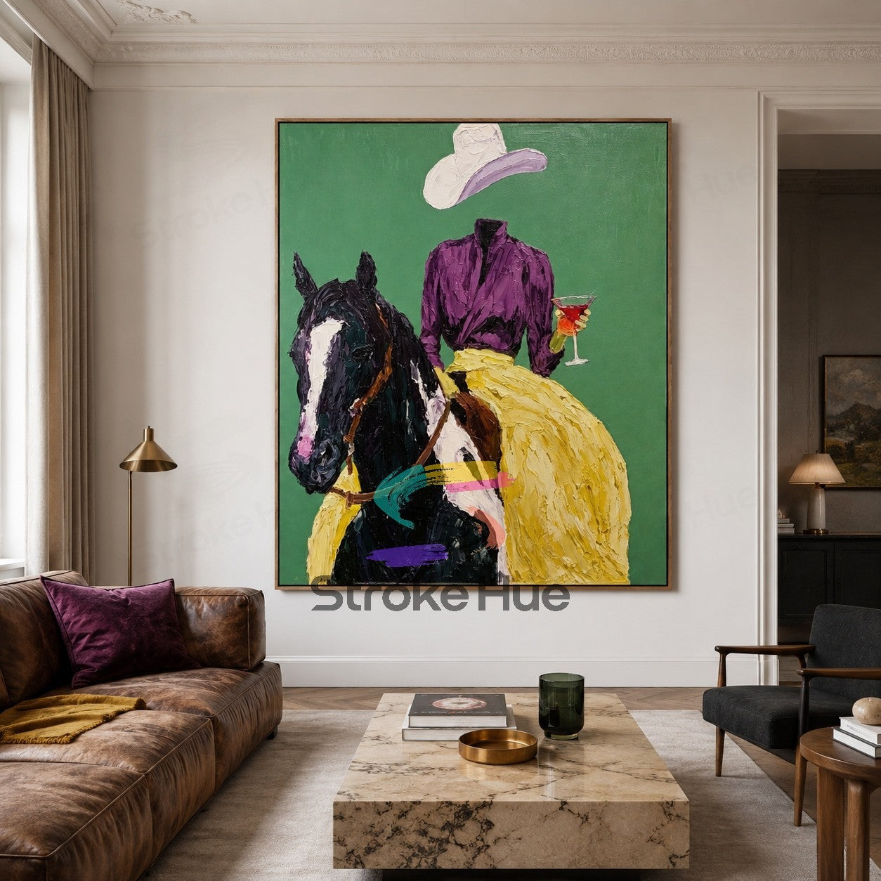 Emerald Rodeo-Cowgirl Horse Painting