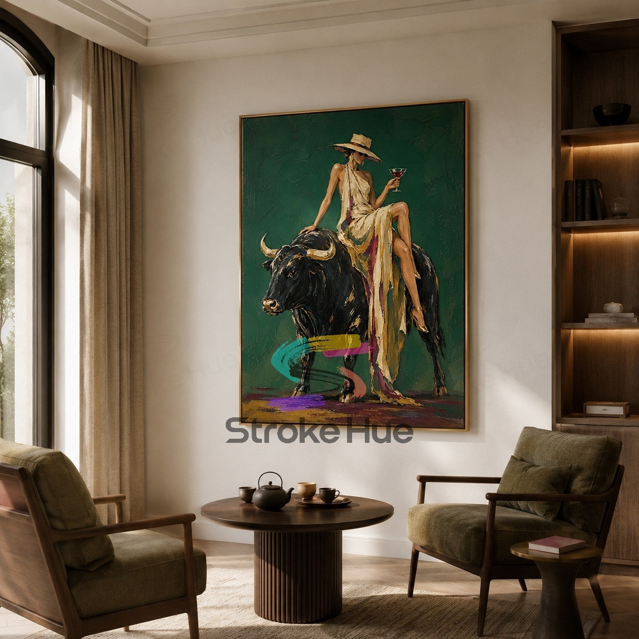 Emerald Toast-Bull Rider Painting