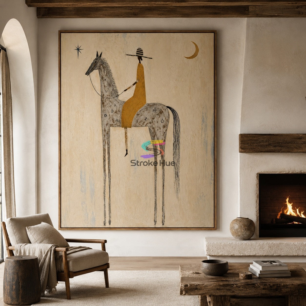 Celestial Wanderer-Spotted Horse Painting