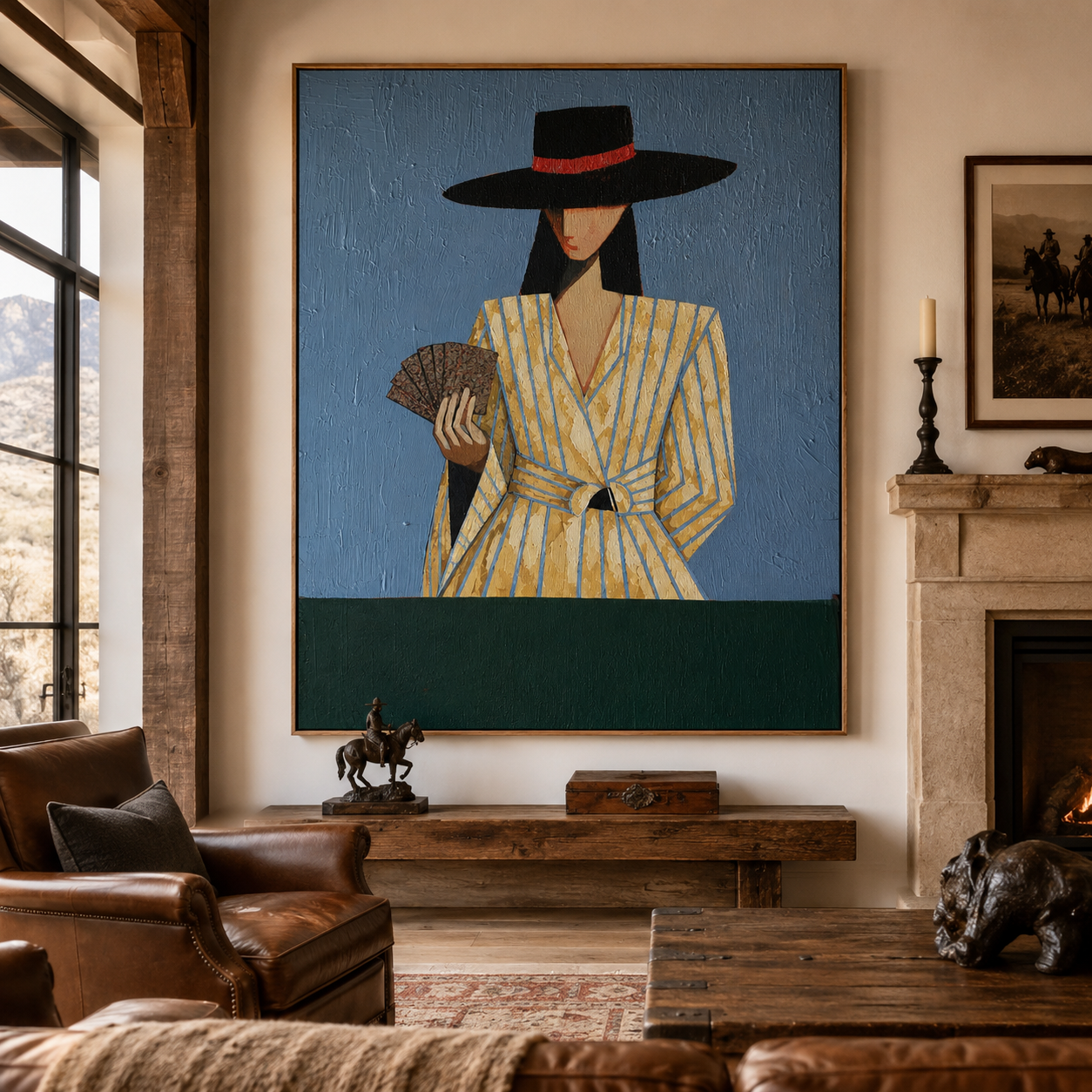 Golden Bluff-Card Player Portrait Painting