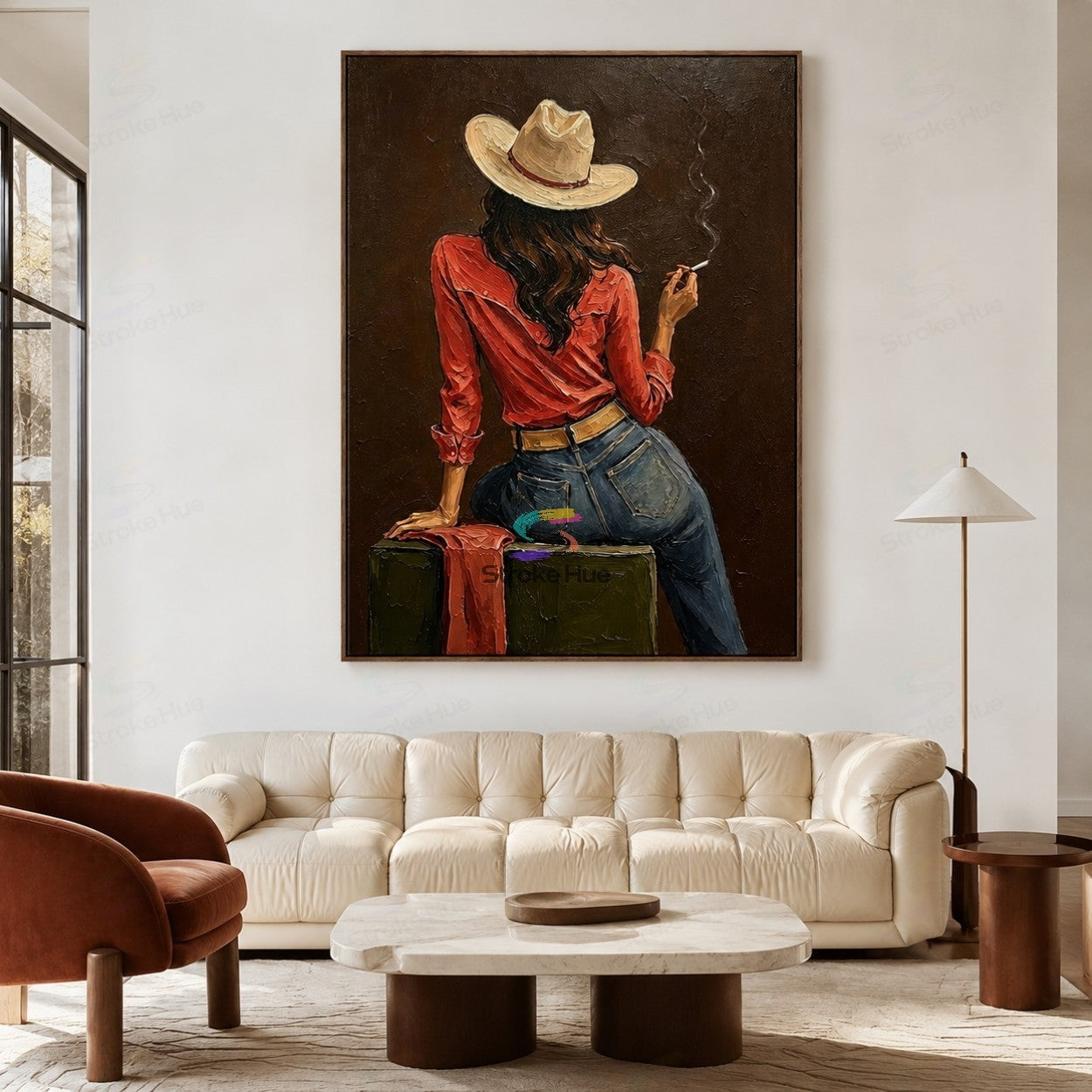 Rust Reverie-Cowgirl Portrait Painting