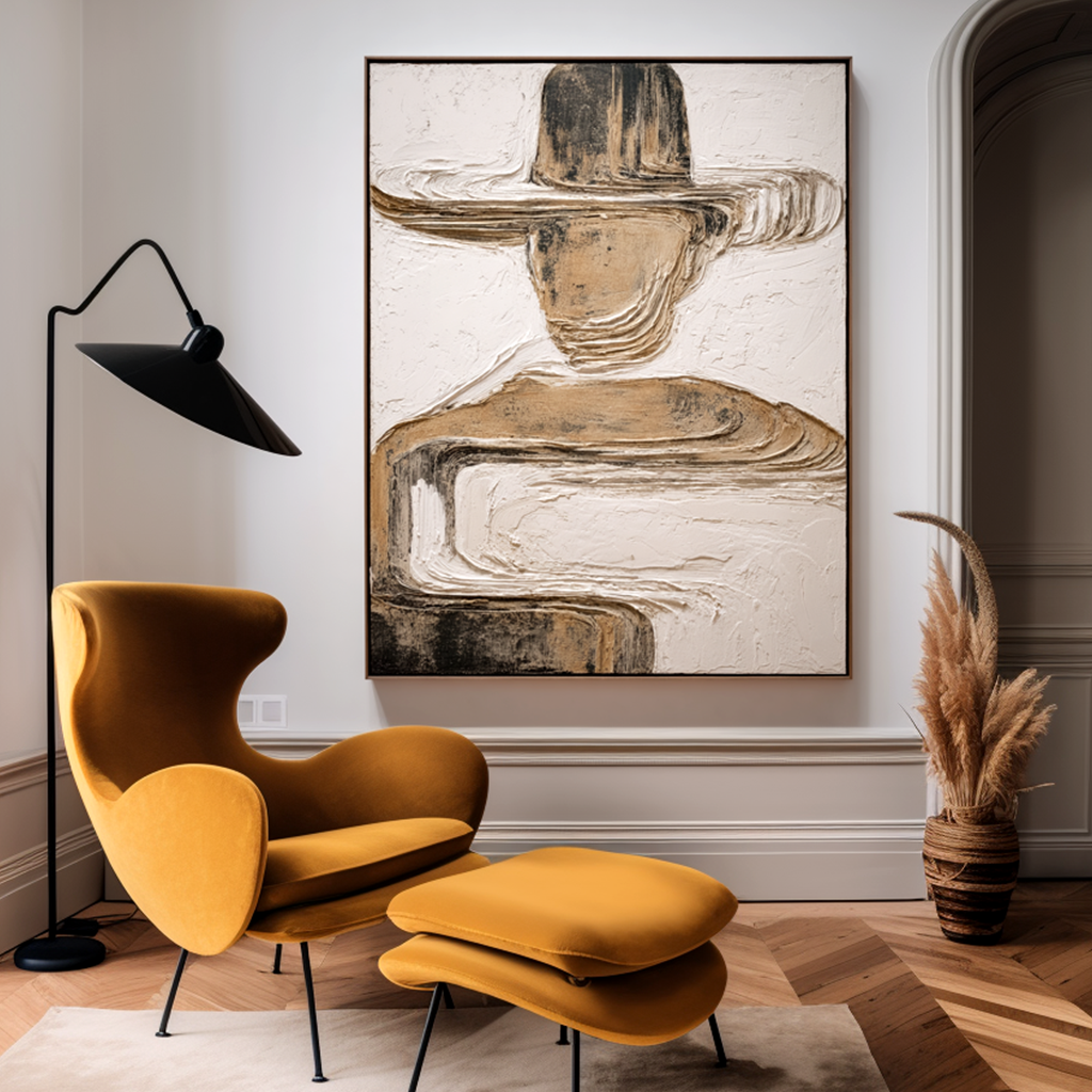 Desert Brim-Textured Portrait Painting
