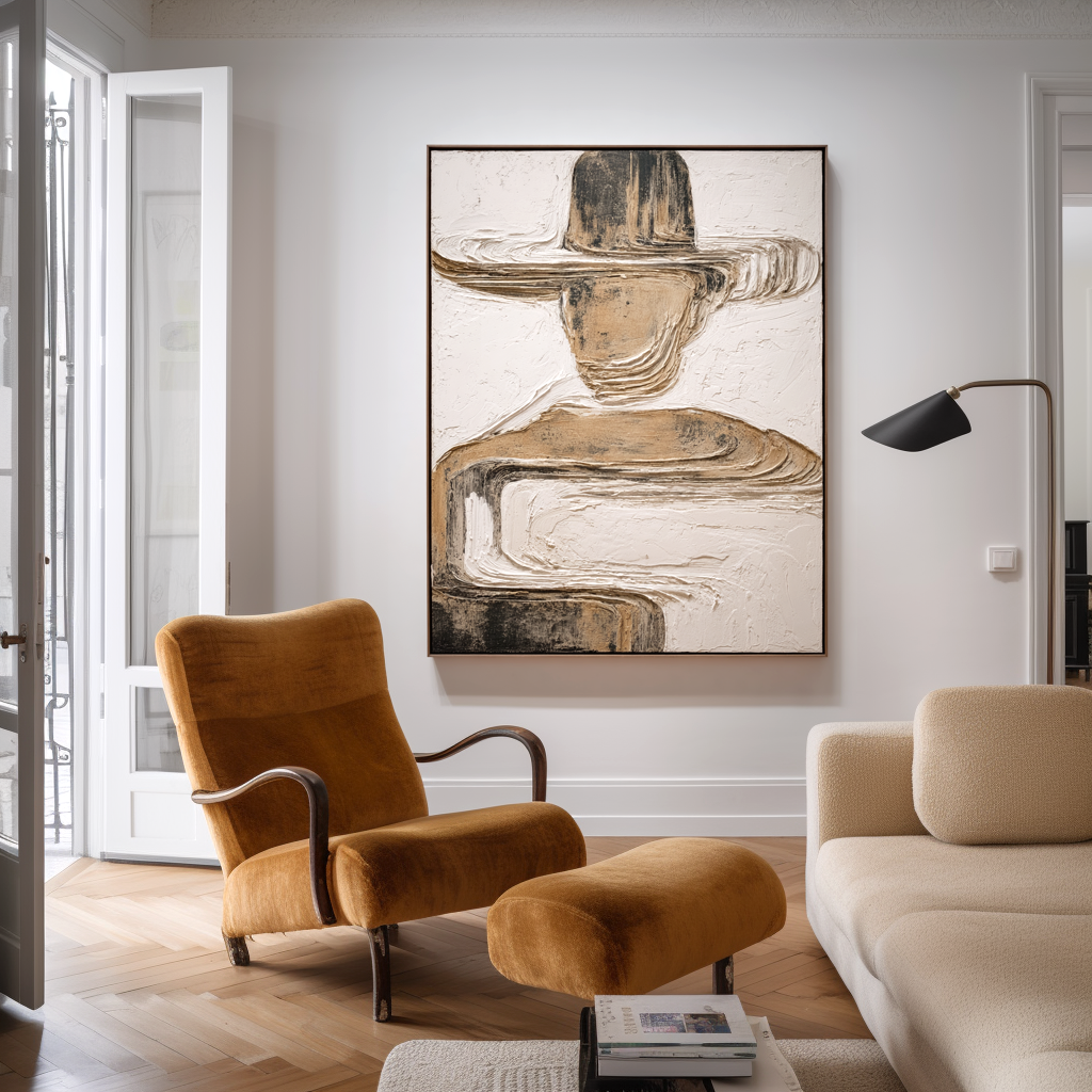 Desert Brim-Textured Portrait Painting
