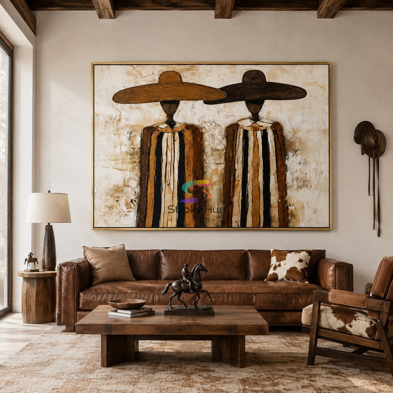 Desert Companions-Western Figures Painting