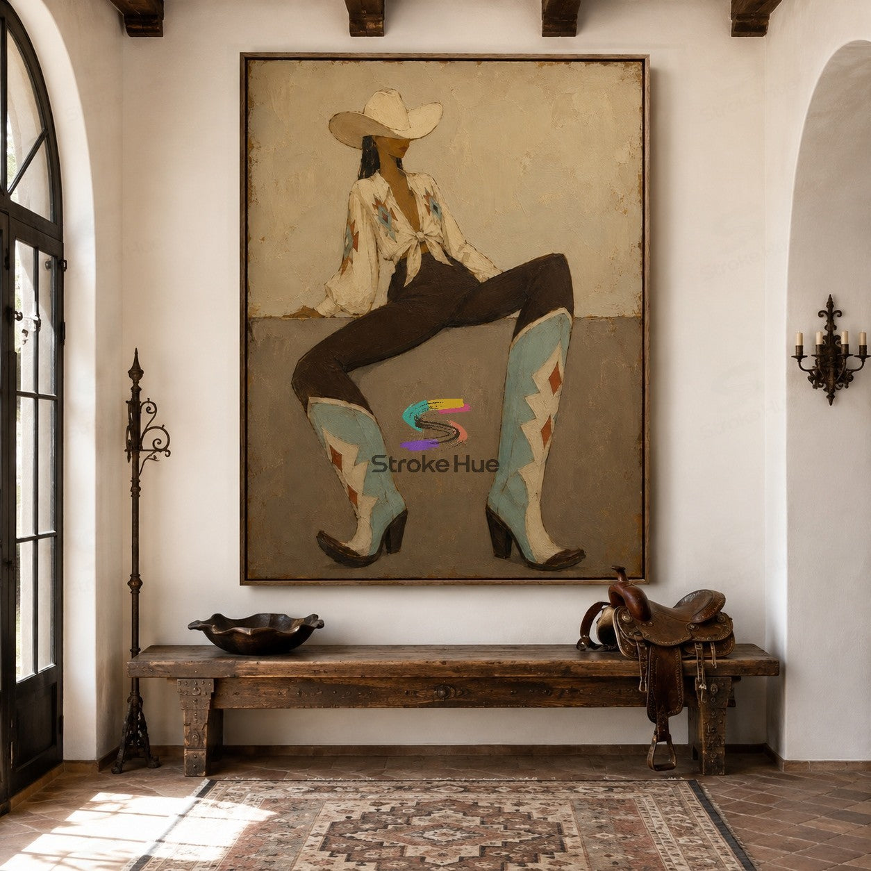 Turquoise Trail-Cowgirl Boots Painting