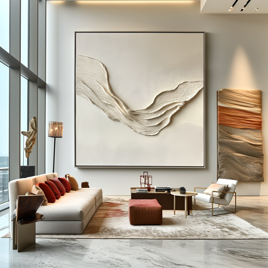 Ivory Ribbon-Relief Painting