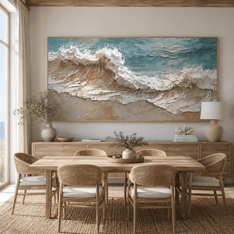 Tidal Rise-Textured Ocean Painting
