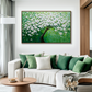 Blooming Horizon – Large Textured White Blossom Tree Oil Painting