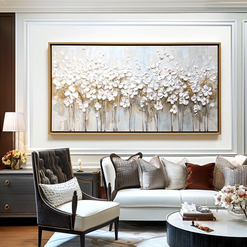 Pearl Garden-White Floral Painting