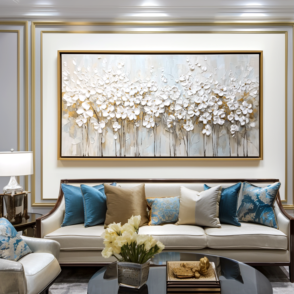 Pearl Garden-White Floral Painting