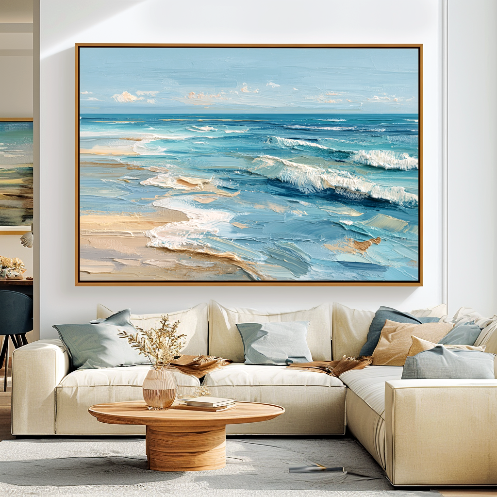 Aqua Drift-Beach Wave Painting