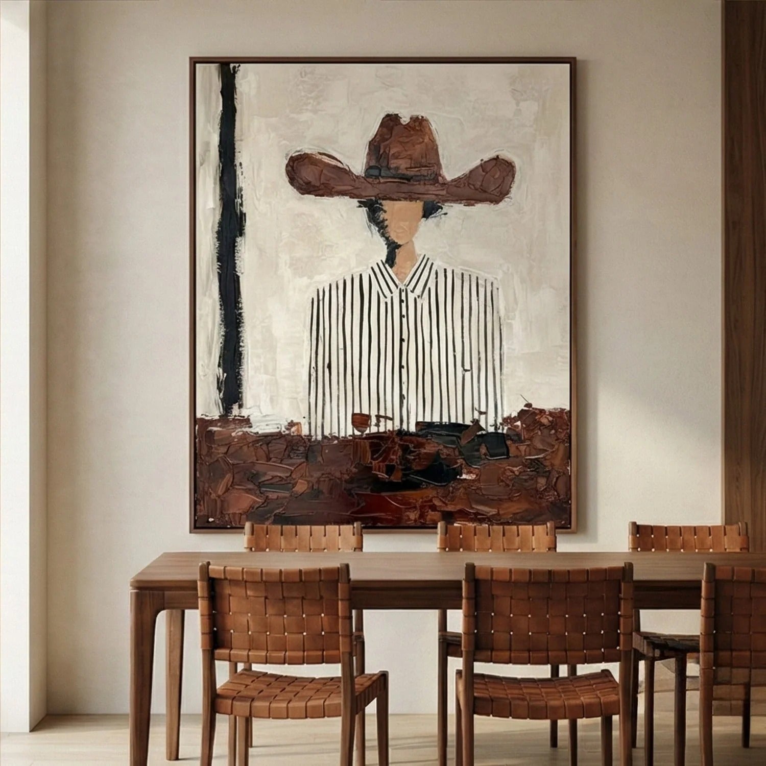 Pinstripe Rancher-Western Portrait Painting